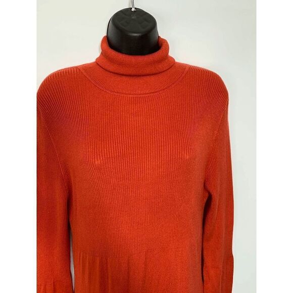 BCBGMaxazria Midi Turtle Neck Sweater Dress - Picture 1 of 4